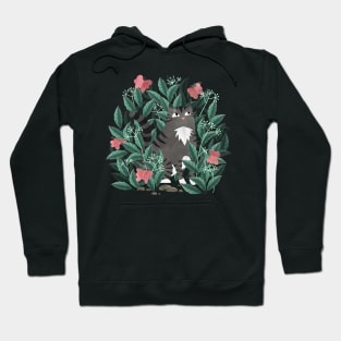 Butterfly Garden (Tabby Cat Version) Hoodie